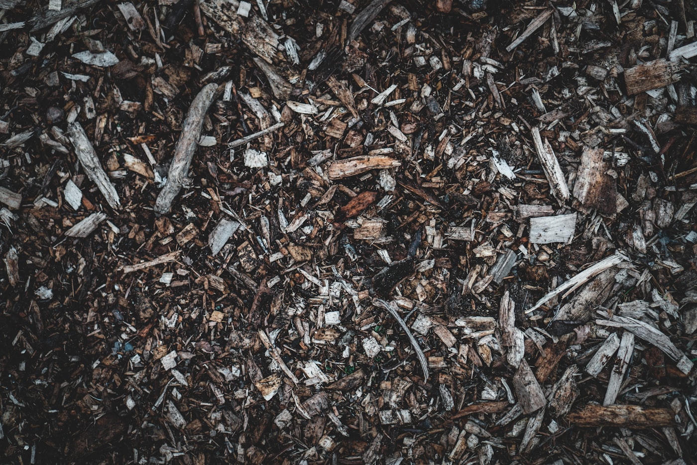 Fresh mulch bed